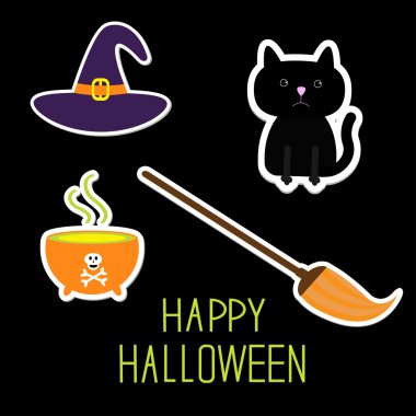 Mutlu Cadılar Bayramı witchs ayarla.