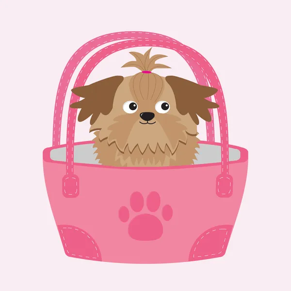 Hondje tan shih tzu — Stockvector