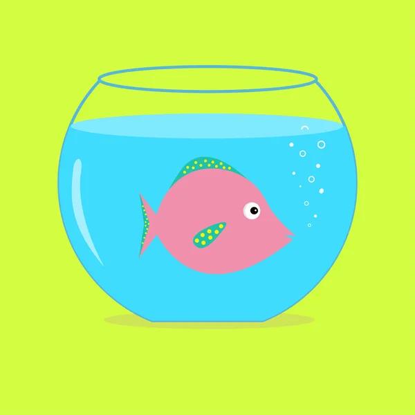 Roze vis in het aquarium. — Stockvector