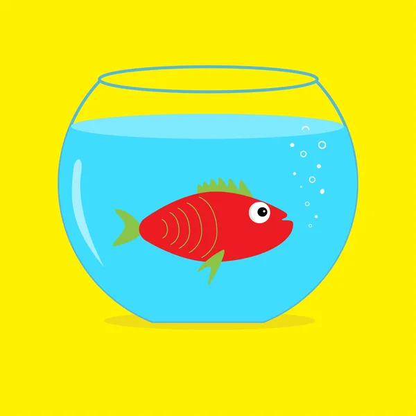 Red fish in the aquarium. — Stock Vector