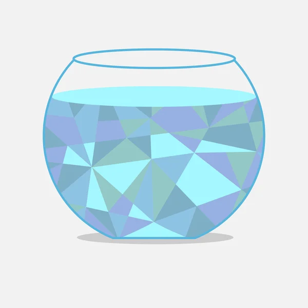 Polygonální akvárium. — Stockový vektor