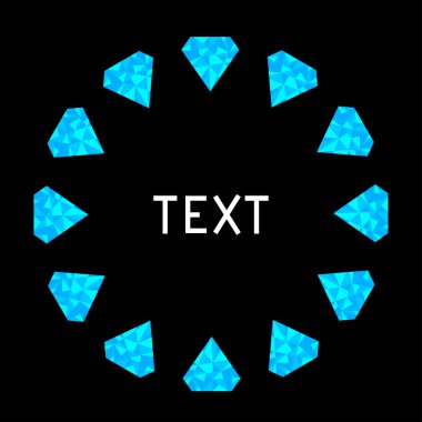 daire şeklinde mavi elmas.