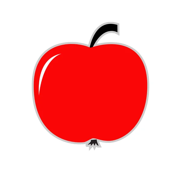 Grande maçã vermelha. Cartão . — Vetor de Stock
