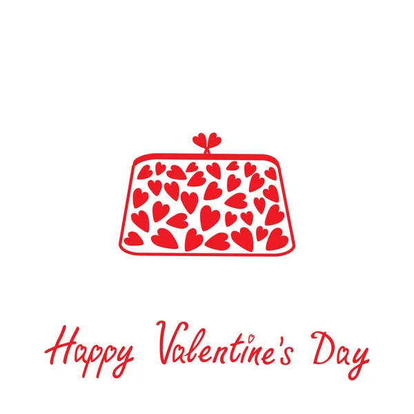 Love clutch with hearts. Happy Valentines Day card. — Stock Vector