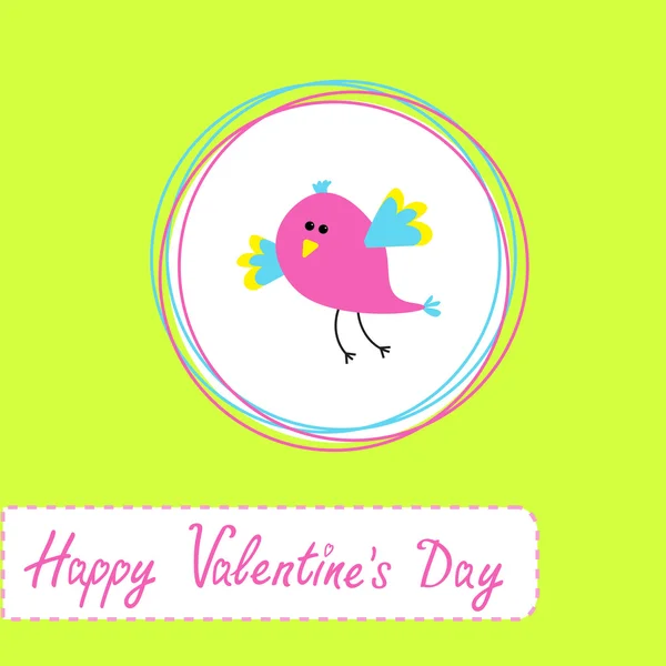 Happy Valentines Day card with cute bird Royalty Free Stock Illustrations
