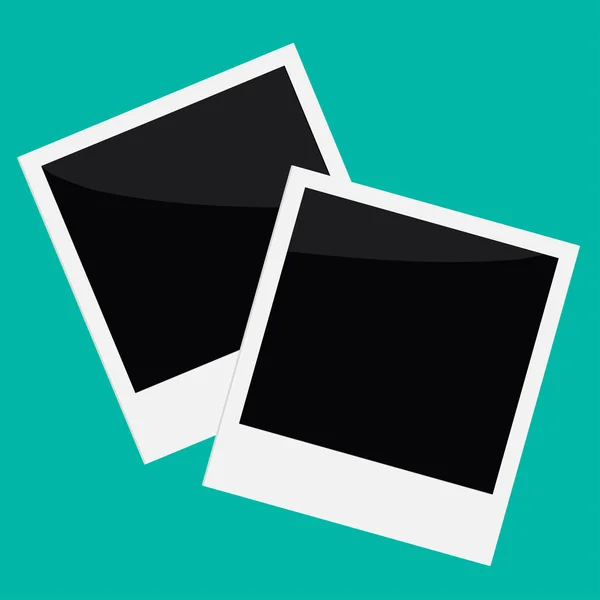 Two Instant photos in flat design style. — Stock Vector