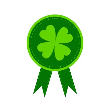 yonca yaprağı ve kurdeleler ile yuvarlak Ödülü.