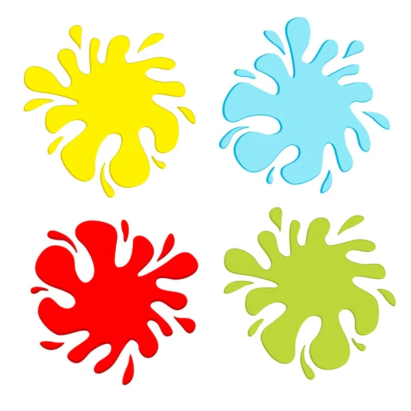 Colorful blot splash set. Inkblot. — Stock Vector