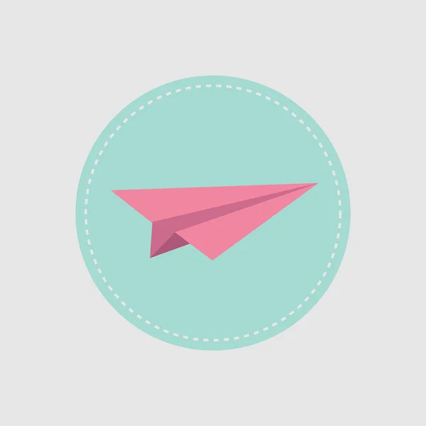 Origami papel plano icono . — Vector de stock