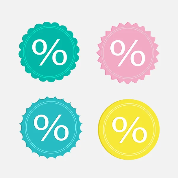 Label sale percent set. — Stock Vector