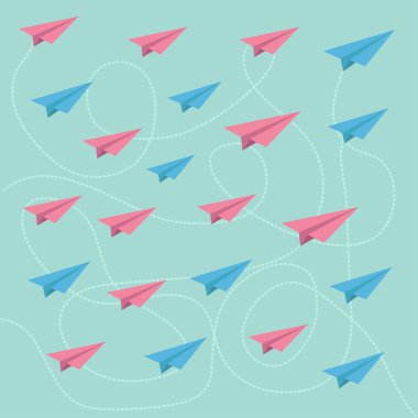 pembe ve mavi çizgi çizgi uçakla. desen.