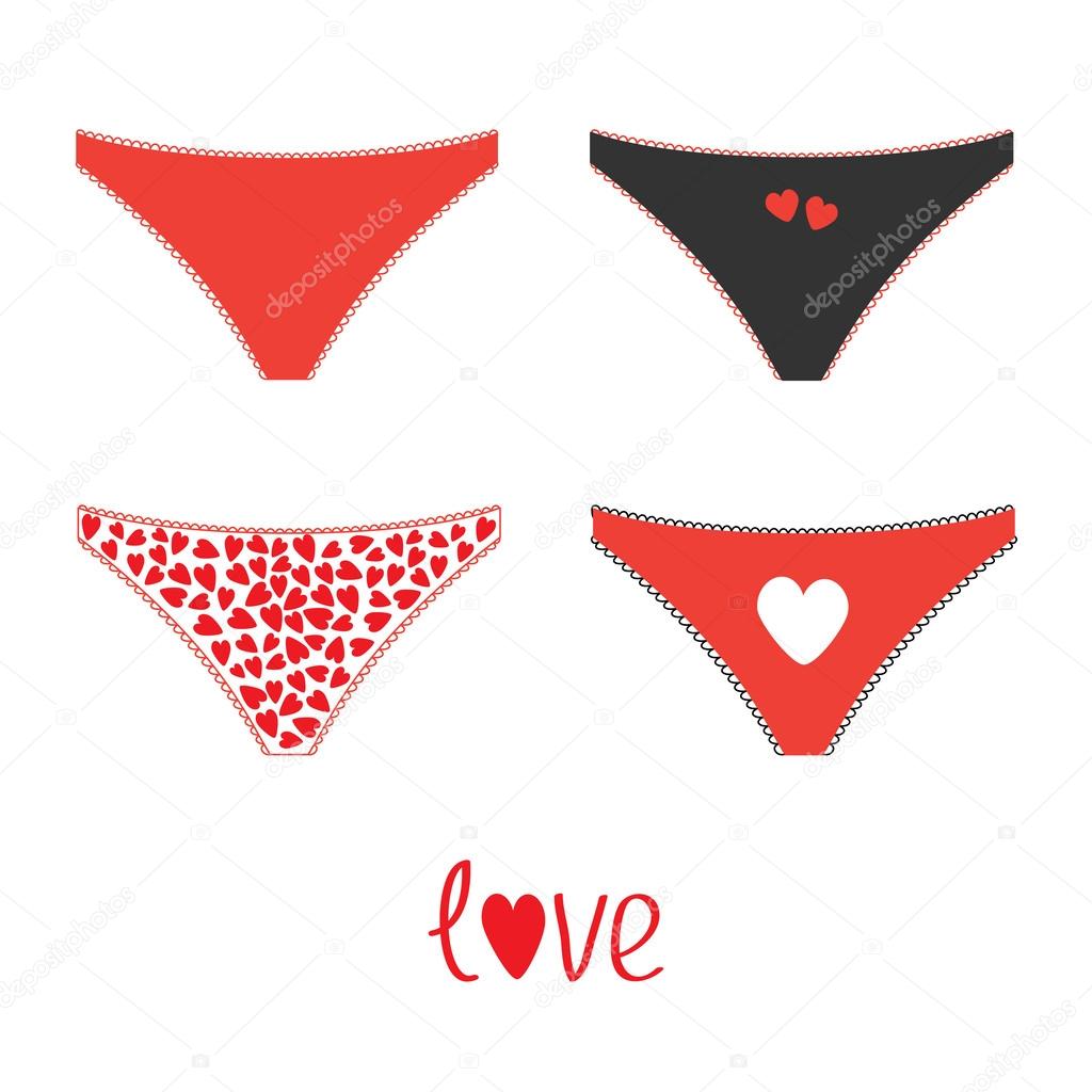 Women's underwear panties. Funny set. Love card. Stock Vector by  ©worldofvector 43663901