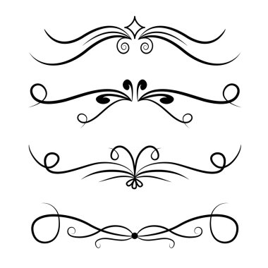 Kaligrafi tasarım öğesi bir ayarla.