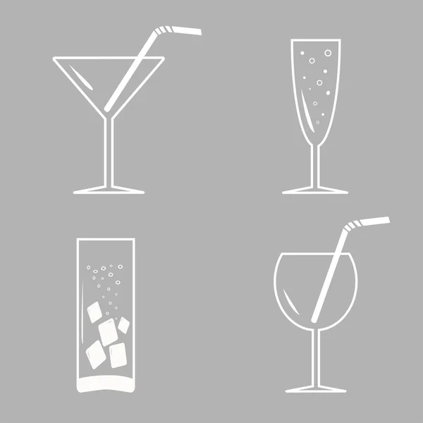 Drankjes, cocktails. — Stockvector