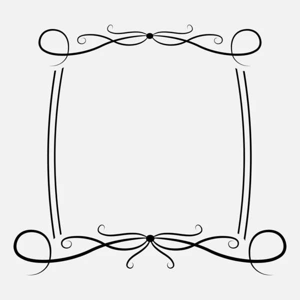 Calligraphic rectangular frame. — Stock Vector