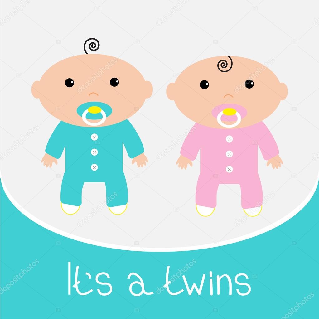 Baby shower card. Its a twins boy and girl.