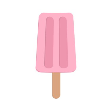 pembe sopa dondurma. izole.