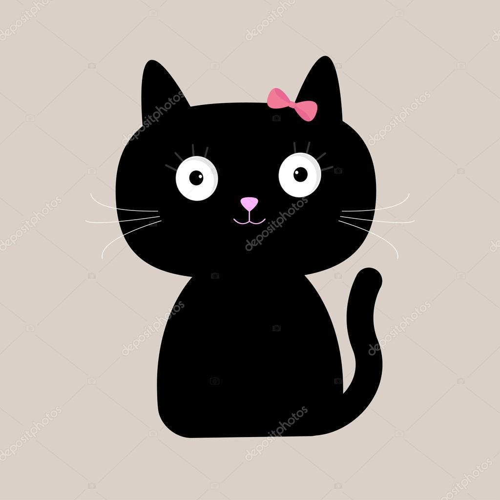 Gato preto dos desenhos animados ilustração do vetor  Gatos de desenho  animado, Desenhos animados, Desenhos