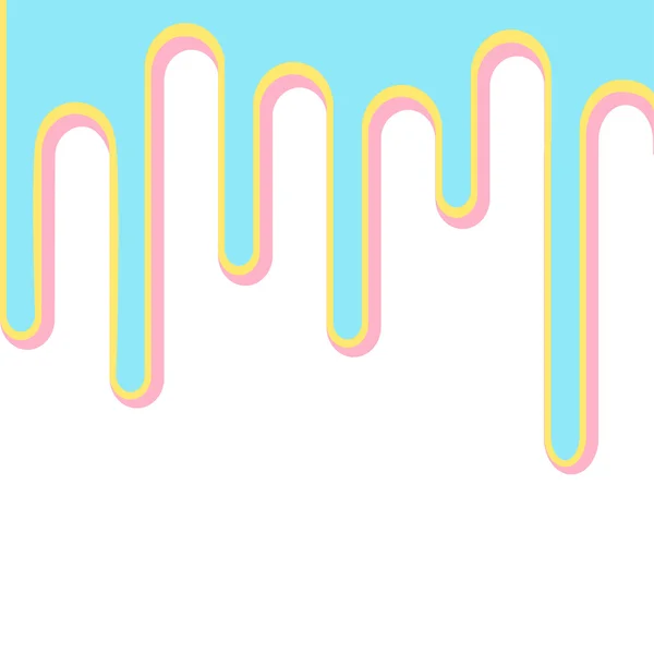 Fließende 3D-Farbe blau, rosa und gelb. Vereinzelt. Vorlage — Stockvektor
