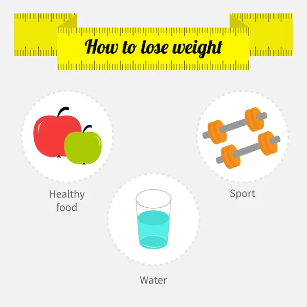 Váha úbytek infographic. — Stockový vektor