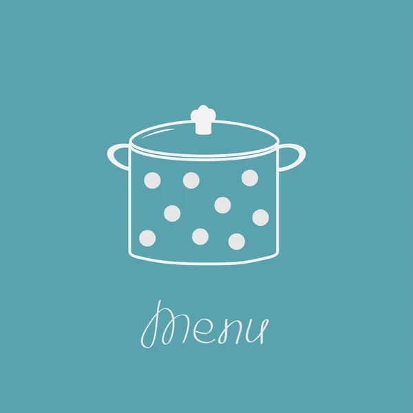 Saucepan with dots — Stock Vector