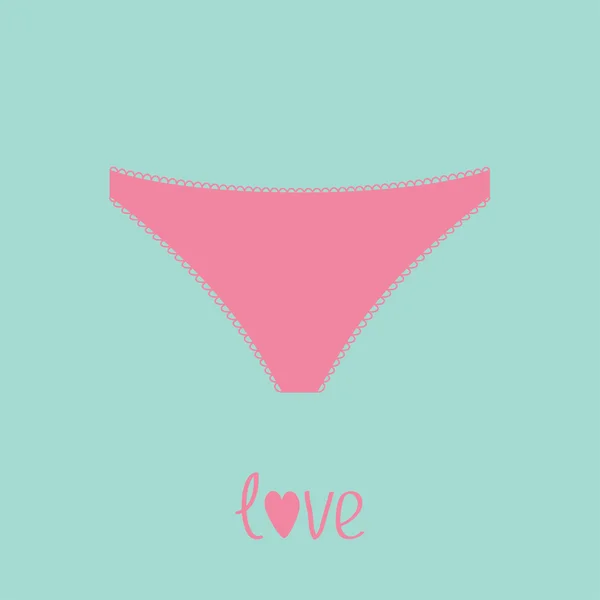 Pink women's underwear panties — Stock Vector