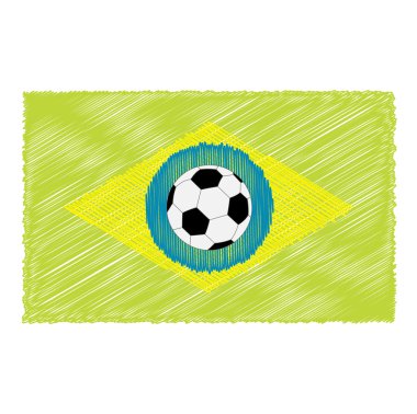 futbol futbol topu Brezilya bayrağı
