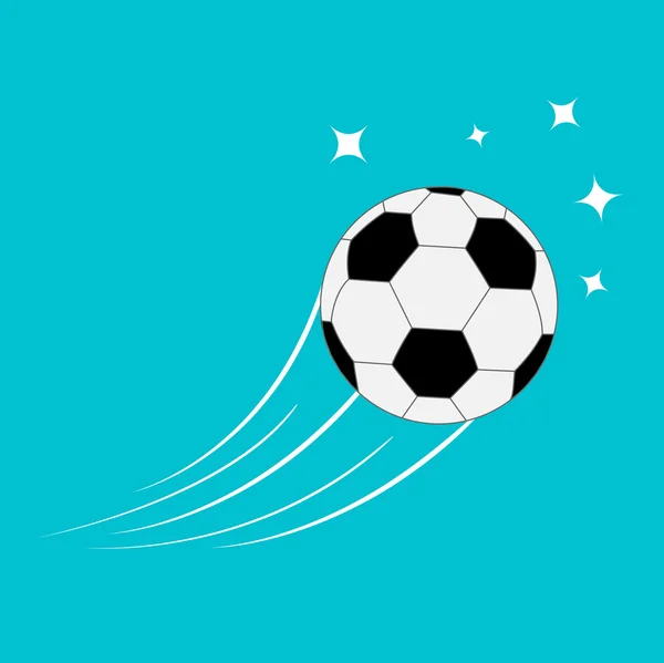 Flying football soccer ball — Stock Vector