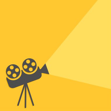 ışık ışını ile sinema projektörü