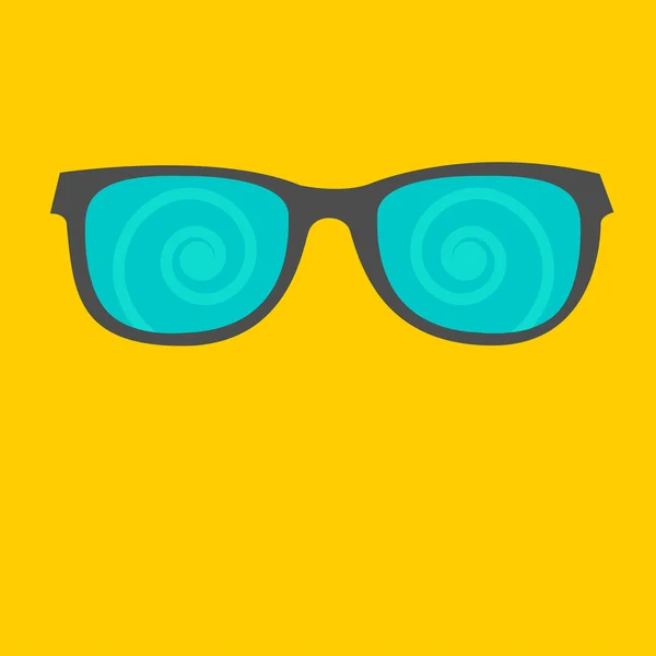 Occhiali da sole con occhiali a spirale — Vettoriale Stock