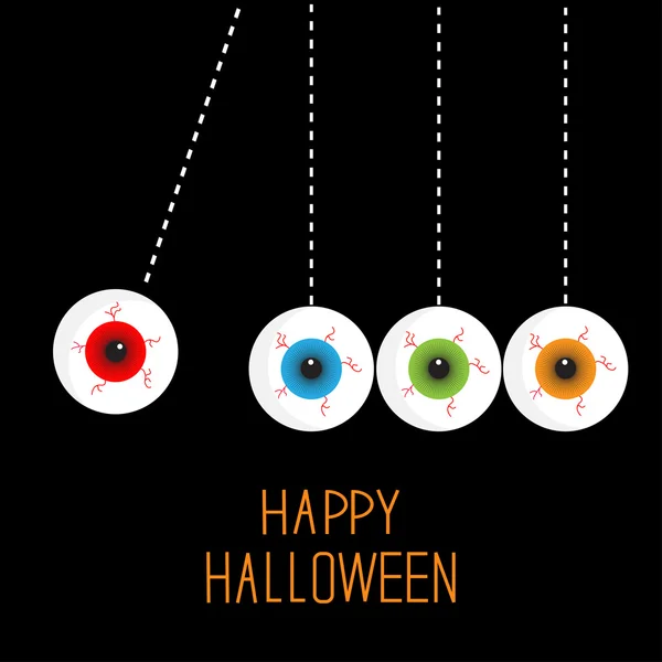 Hanging halloween eyeballs — Stock Vector