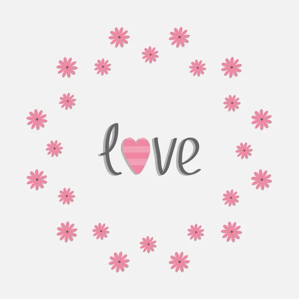 Roze daisy frame — Stockvector