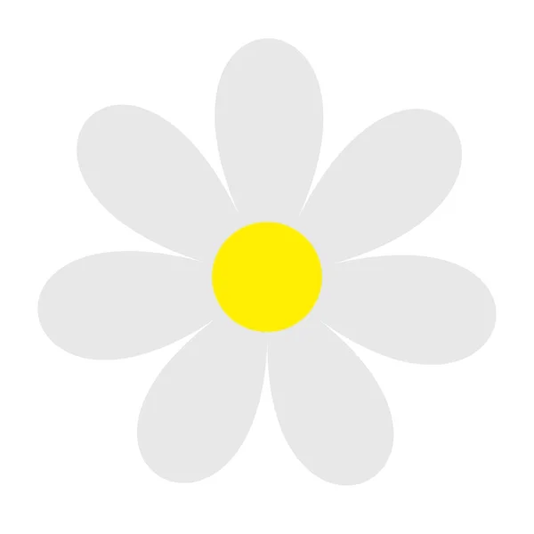 白いデイジーカモミール カモミールアイコン 可愛い花の植物コレクション ラブラブカード シンプルな形状記号 成長する概念 フラットデザイン 隔離されてる 自然を背景に ベクターイラスト — ストックベクタ