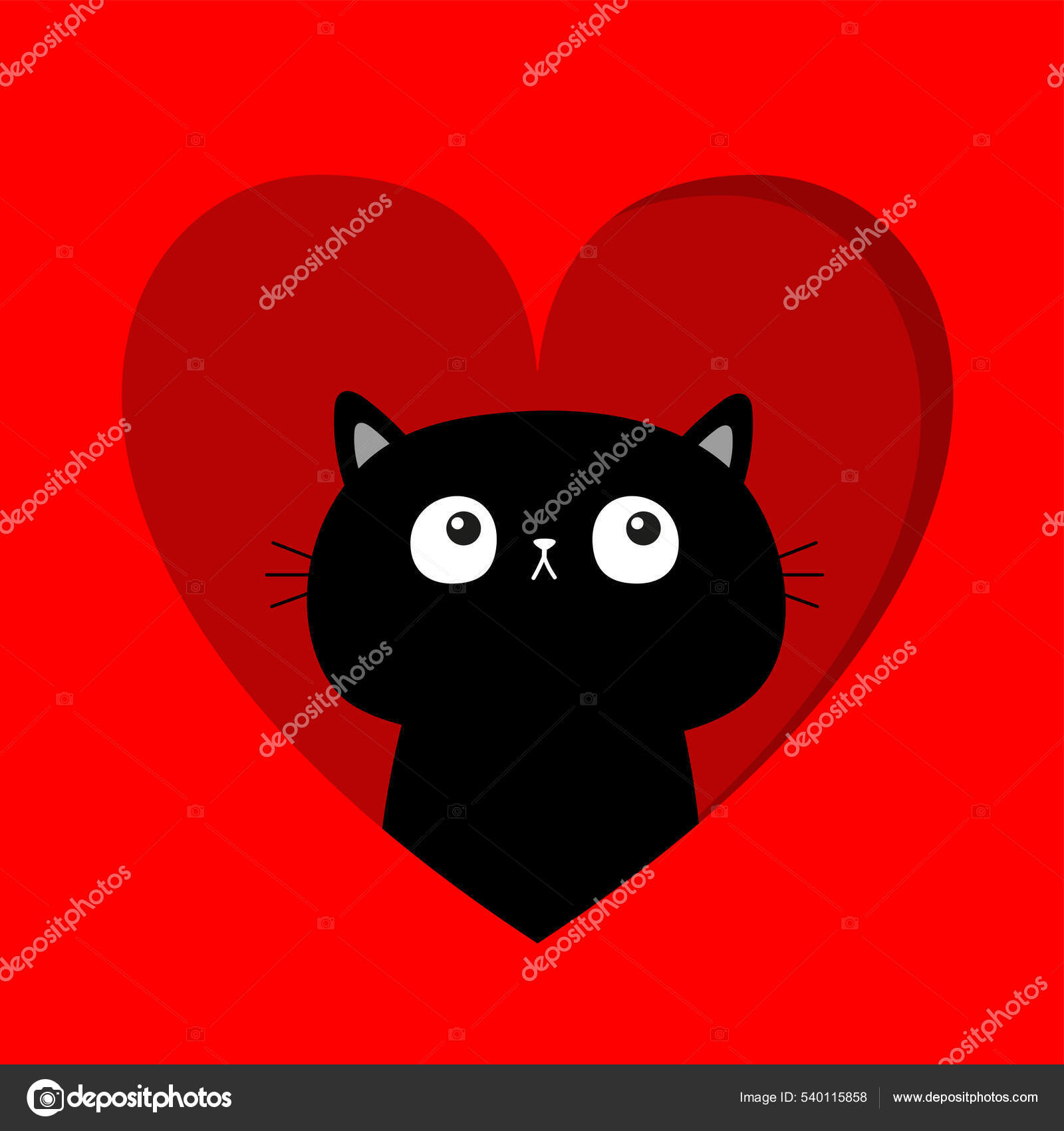 Funny Grumpy Red Cat Icon Vector Stock Illustration - Download