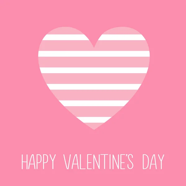 Happy Valentines Day Pink Line Heart Icon Love Sign Symbol — стоковий вектор