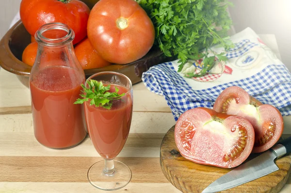 Still life of juice of tomatoes — Stock Photo, Image