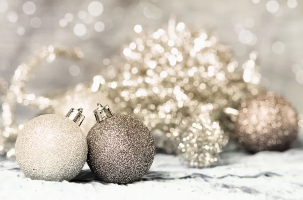 Weihnachtsschmuck Gold und Silber — Stockfoto