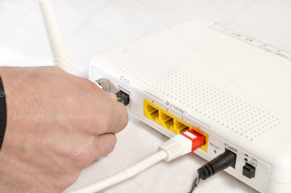 Connecting a modem for high speed internet