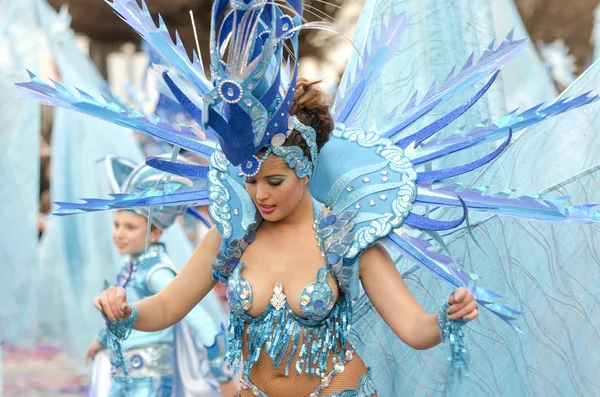 güzel ve seksi kadın samba dansçısı Karnaval sırasında