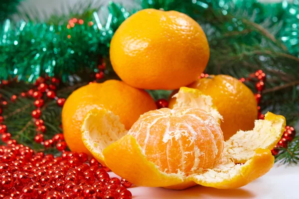 Vánoční mandarinka — Stock fotografie