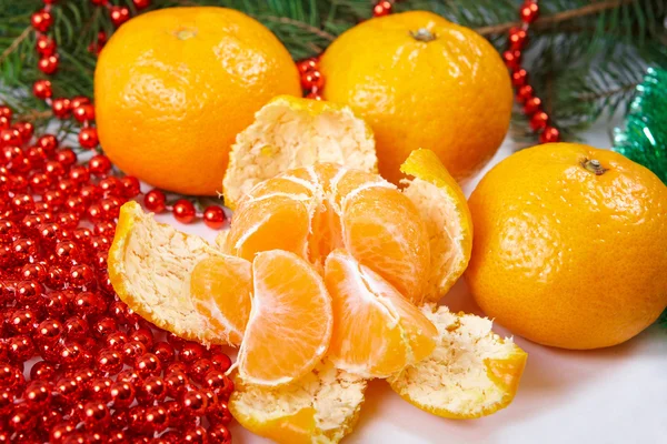 Christmas tangerine — Stock Photo, Image