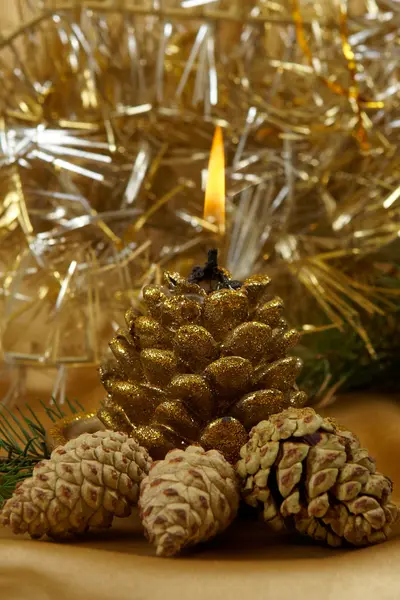 Vela de Natal — Fotografia de Stock