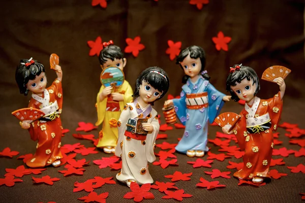 Figurine Japanese Geisha — Stock Photo, Image