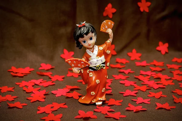 Figurine Japanese Geisha — Stock Photo, Image