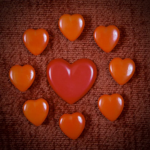 Vintage hjärtan för alla hjärtans dag — Stockfoto
