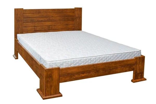 Εκλεκτής ποιότητας ξύλινα κρεβάτι — Φωτογραφία Αρχείου
