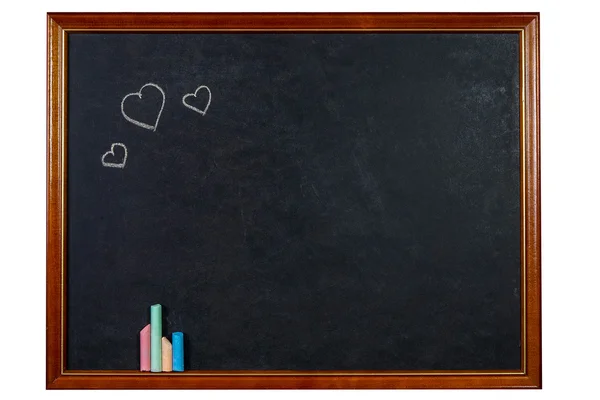 Blank chalkboard in wooden frame — Stock Photo, Image