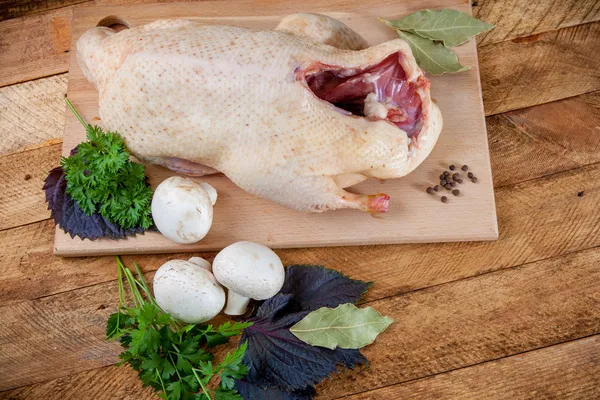 Fresh raw duck mushrooms — Stock Photo, Image