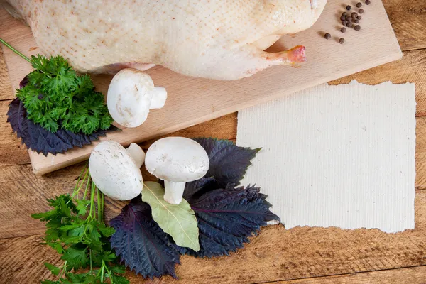 Fresh raw duck mushrooms — Stock Photo, Image