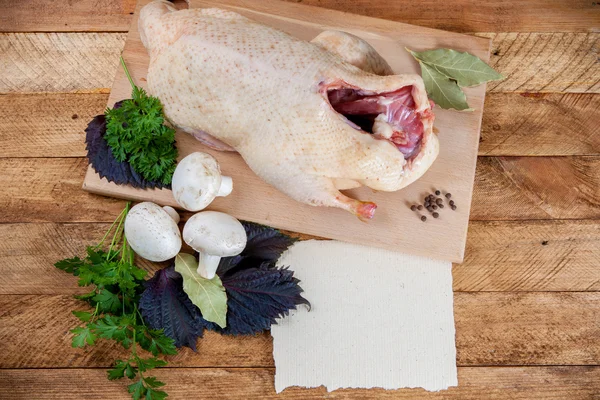 Fresh raw duck mushrooms — Stock Photo, Image